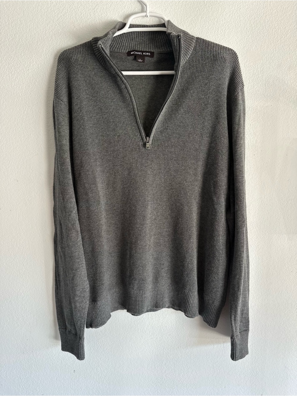 Michael Kors Men’s Quarter-Zip Sweater Gray